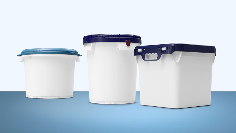 Plastic pails for agrochemicals