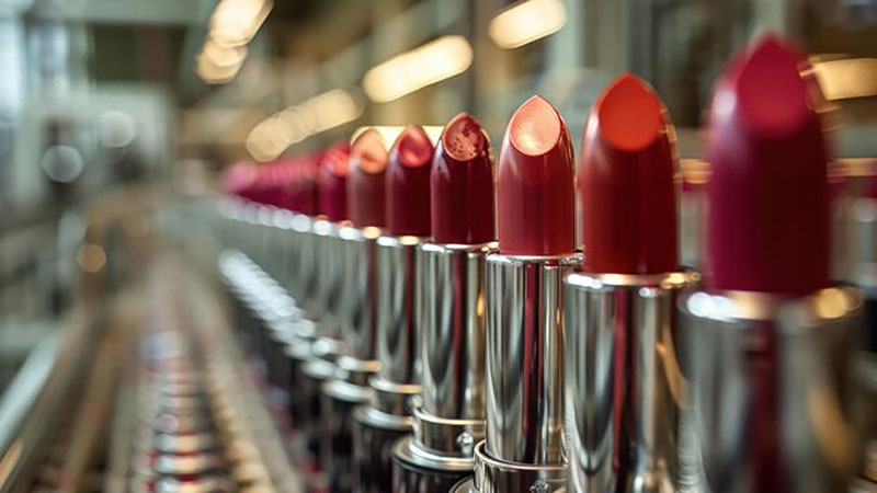 Kleurstoffen voor lippenstiften worden verpakt in CurTec-vaten